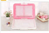 YES4PETS Large Portable Dog Potty Training Tray Pet Puppy Toilet Trays Loo Pad Mat Pink - Side View