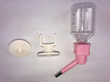 YES4PETS 2 x Pet Hanging Water Bottle No Drip Water Dispenser Rabbit Dog Cat Drinking Bottle-Pink - Front View