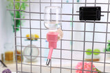 YES4PETS 2 x Pet Hanging Water Bottle No Drip Water Dispenser Rabbit Dog Cat Drinking Bottle-Pink - Close-Up Angle