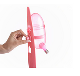 YES4PETS Dog Cat Guinea Pig Water Food Feeder Rabbit Bowl Dispenser Bottle-Pink - Front View
