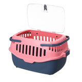 YES4PETS Medium Dog Cat Crate Pet Rabbit Guinea Pig Ferret Carrier Cage With Mat-Pink - Top-Down View