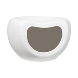 YES4PETS Cat Kitten Bed Cave Small Dog House Kennel Plastic Pet Pod Bedding Igloo White - Front View