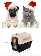 YES4PETS XXXL Plastic Pet Dog Carrier Transport Cat Cage With Wheels Tray & Bowl - Rear View
