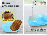 YES4PETS Pet Bed Small Plastic Dog Bedding Sleeping Resting Washable Basket Blue - Side View