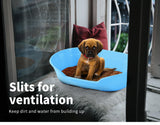 YES4PETS Pet Bed Small Plastic Dog Bedding Sleeping Resting Washable Basket Blue - Top-Down View
