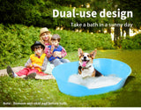 YES4PETS Pet Bed Small Plastic Dog Bedding Sleeping Resting Washable Basket Blue - Rear View