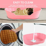 YES4PETS Pet Bed Small Plastic Dog Bedding Sleeping Resting Washable Basket Pink - 45-Degree Angle