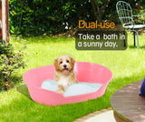 YES4PETS Pet Bed Small Plastic Dog Bedding Sleeping Resting Washable Basket Pink - Rear View