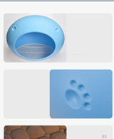 YES4PETS Medium Cave Cat Kitten Box Igloo Cat Bed House Dog Puppy House-Blue - Close-Up Angle