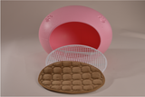 YES4PETS Medium Cave Cat Kitten Box Igloo Cat Bed House Dog Puppy House Pink - Front View
