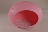 YES4PETS Medium Cave Cat Kitten Box Igloo Cat Bed House Dog Puppy House Pink - Side View