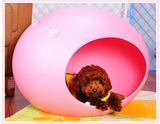 YES4PETS Medium Cave Cat Kitten Box Igloo Cat Bed House Dog Puppy House Pink - Top-Down View