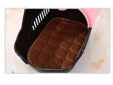 YES4PETS Small Portable Travel Dog Cat Crate Pet Carrier Cage Comfort With Mat-Pink - 45-Degree Angle