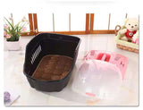 YES4PETS Medium Portable Travel Dog Cat Crate Pet Carrier Cage Comfort With Mat-Pink - Rear View