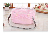 YES4PETS Small Dog Cat Crate Pet Rabbit Guinea Pig Ferret Carrier Cage With Mat-Pink - Rear View