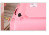 YES4PETS Small Portable Plastic Dog Cat Pet Pets Carrier Travel Cage With Tray-Pink - Rear View