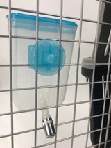 YES4PETS Pet Hanging Water Bottle No Drip Water Dispenser Rabbit Dog Cat Drinking Bottle-Blue - Top-Down View