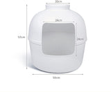 YES4PETS Multifunctional Cat Litter Box Pet Cat House Semi-Enclosed Brown - Extra Image
