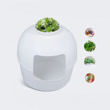 YES4PETS Multifunctional Cat Litter Box Pet Cat House Semi-Enclosed White - Rear View