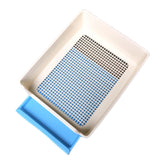YES4PETS Medium Dog Potty Training Tray Pet Puppy Toilet Trays Loo Pad Mat With Wall Blue - Front View