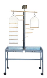YES4PETS Large Bird Parrot Playpen Gym Toy Stand On Wheels - Side View