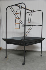YES4PETS XXL Bird Cage Parrot Playpen Gym Toy Stand With Swing Ladders On Wheels - Side View