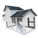 YES4PETS Medium Chicken Coop Rabbit Hutch Guinea Pig Cage Ferret House - Side View
