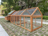 YES4PETS 350 CM XXL Chicken Coop Rabbit Hutch Ferret Cage Hen Chook Cat Kitten House With Run - Front View