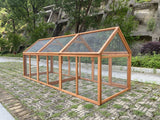 YES4PETS 350 CM XXL Chicken Coop Rabbit Hutch Ferret Cage Hen Chook Cat Kitten House With Run - Close-Up Angle