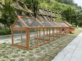 YES4PETS 6 M XXXL Chicken Coop Rabbit Hutch Ferret Cage Hen Chook Cat Kitten House With Run - 45-Degree Angle