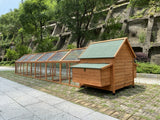 YES4PETS 6 M XXXL Chicken Coop Rabbit Hutch Ferret Cage Hen Chook Cat Kitten House With Run - Rear View