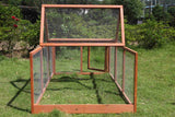 YES4PETS Large Chicken Coop Run Guinea Pig Cage Villa Extension Rabbit Hutch House Pen - 45-Degree Angle