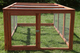 YES4PETS Large Chicken Coop Run Guinea Pig Cage Villa Extension Rabbit Hutch House Pen - Rear View