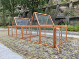 YES4PETS XXL Chicken Coop Rabbit Hutch Ferret Cage Hen Chook Cat Kitten House With Run - 45-Degree Angle