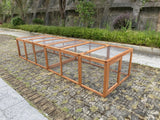 YES4PETS XXL Chicken Coop Rabbit Hutch Ferret Cage Hen Chook Cat Kitten House With Run - Rear View