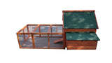 YES4PETS XL Chicken Coop Rabbit Hutch Ferret Cage Hen Chook Cat Kitten House With Run - Side View