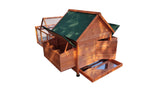 YES4PETS XL Chicken Coop Rabbit Hutch Ferret Cage Hen Chook Cat Kitten House With Run - Top-Down View