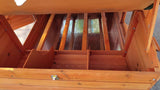YES4PETS XL Chicken Coop Rabbit Hutch Ferret Cage Hen Chook Cat Kitten House With Run - Rear View