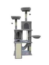 YES4PETS Large Cat Scratching Post Tree Scratcher Pole-Little Grey - Front View