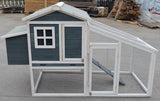 YES4PETS Large Chicken Coop Rabbit Guinea Pig Hutch Ferret House Chook Hen House Run - 45-Degree Angle
