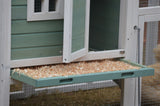 YES4PETS Green Large Chicken Coop Rabbit Hutch Ferret Guinea Pig Cage Hen Chook Cat Kitten House - 45-Degree Angle