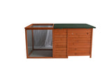 YES4PETS Large Chicken Coop Rabbit Hutch Ferret Cage Hen Chook Cat House - Top-Down View