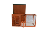 YES4PETS Large Chicken Coop Rabbit Hutch Ferret Cage Hen Chook Cat House - Rear View