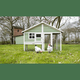 YES4PETS Green Large Chicken Coop Rabbit Hutch Ferret Cat Cage Hen Chook Cat Kitten House - Side View