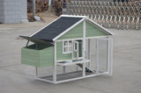 YES4PETS Green Large Chicken Coop Rabbit Hutch Ferret Cat Cage Hen Chook Cat Kitten House - 45-Degree Angle