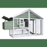 YES4PETS Green Large Chicken Coop Rabbit Hutch Ferret Cat Cage Hen Chook Cat Kitten House - Rear View