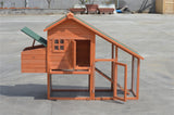YES4PETS Large Chicken Coop Rabbit Hutch Ferret Cage Hen Chook Cat Kitten House - Rear View