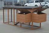 YES4PETS XXL 280cm Chicken Coop Guinea Pig Rabbit Hutch Ferret Cat Guinea Pig House - 45-Degree Angle