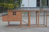 YES4PETS XXL 280cm Chicken Coop Guinea Pig Rabbit Hutch Ferret Cat Guinea Pig House - Low Angle