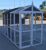 YES4PETS Grey XXL Chicken Coop Rabbit Guinea Pig Hutch Ferret Hen Cat House - Top-Down View